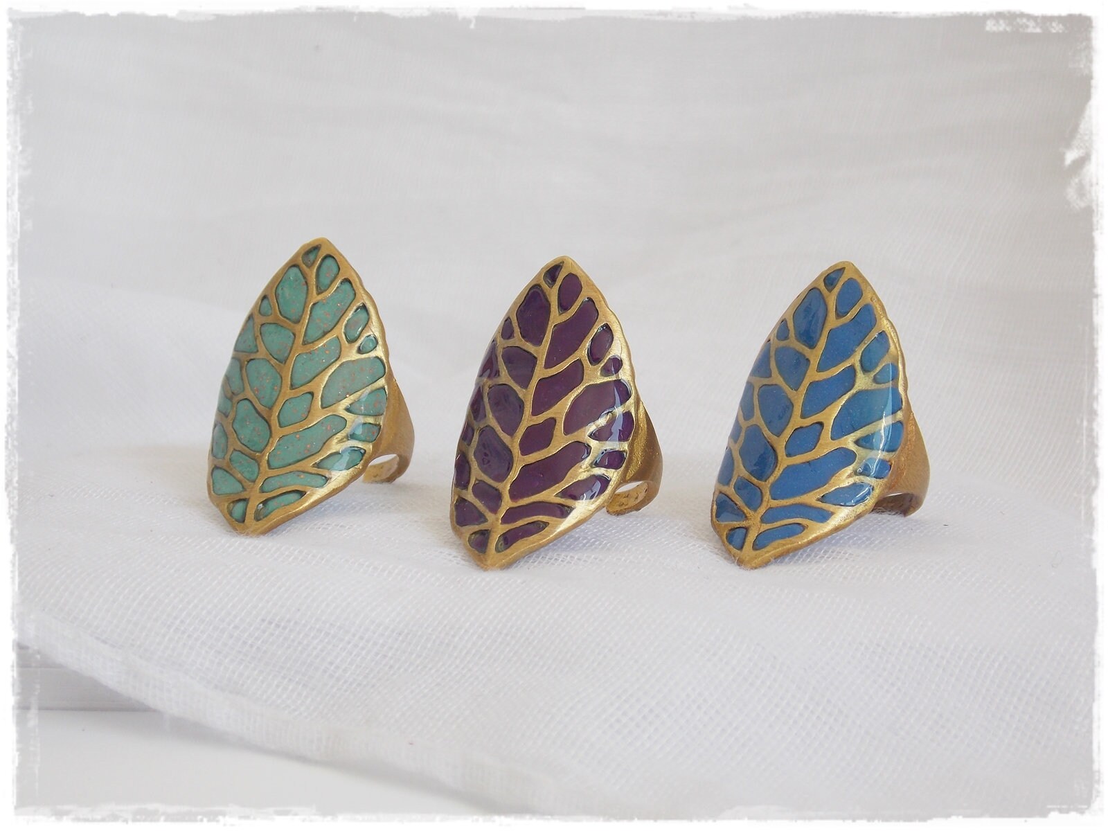 Polymer Clay Ring Pink Knuckle Ring Shield Brass Ring Shield Knuckle Ring Midi - Picture 9 of 14
