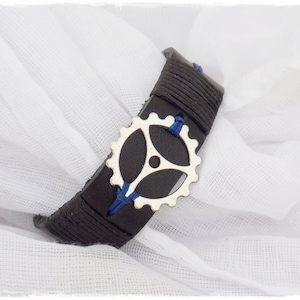 Men&#39;s Leather Bracelet, Steampunk Leather Bracelet, Men&#39;s Steampunk Bracelet, Men&#39;s Leather Jewelry, Engineering Graduation Bracelet Gift