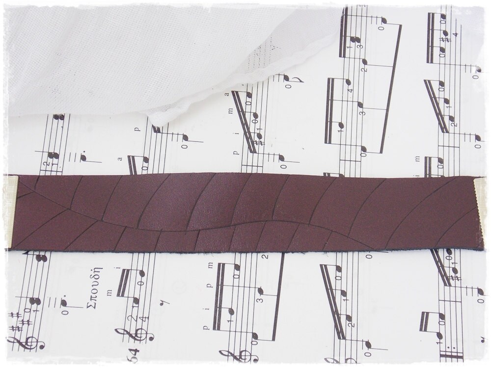 Leder Lederarmband Lila Armband Manschette Pyrographie Natur Armband Elfe - Bild 5 von 13