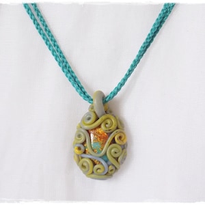 Polymer Clay Anhänger, Meerjungfrau Halskette, Göttin Stein Anhänger, Gorgon Medusa Halskette, himmlische Anhänger, Wassernymphe Anhänger Halskette