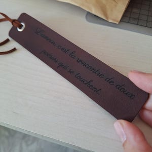 Handmade PERSONALIZED Leather Bookmark, 3rd Anniversary Bookmark - Gift for Readers, Book Lovers, Teachers image 11