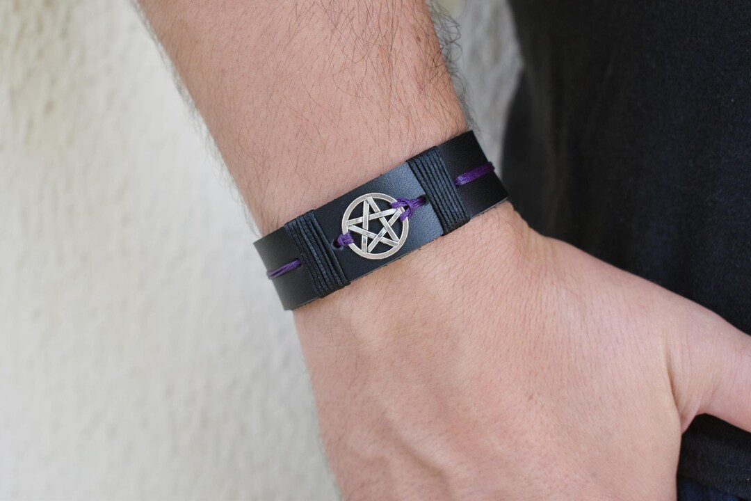 Amazon.com: Dumcondy 6Pcs Halloween PU Leather Bracelet Punk