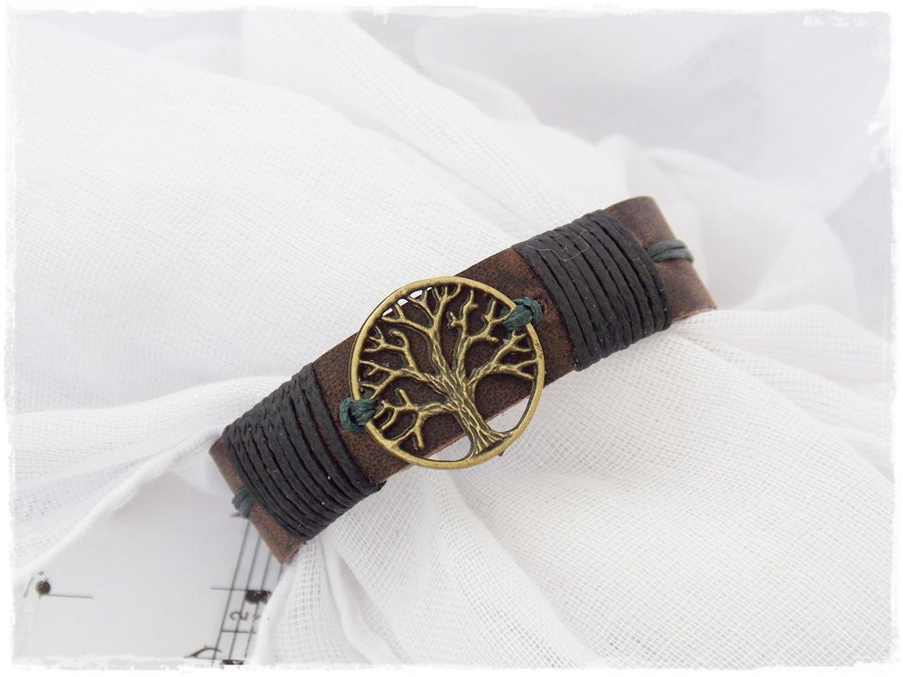 Men's Leather Bracelet Tree Of Life Bracelet Yggdrasil Bracelet Tree Of Life - Picture 5 of 17