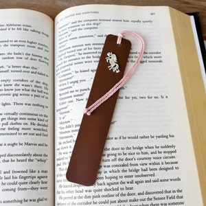 PERSONALIZED Unicorn Leather Bookmark, Fantasy Leather Bookmark, Unicorn Bookmark, Magical Bookmark, Bookwarm Gift, Custom Initial Bookmark