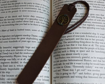 PERSONALIZED Tree Of Life Bookmark, Celtic Leather Bookmark, Pagan Bookmark, Norse Viking Bookmark, 3rd Anniversary Gift, Wiccan Bookmark