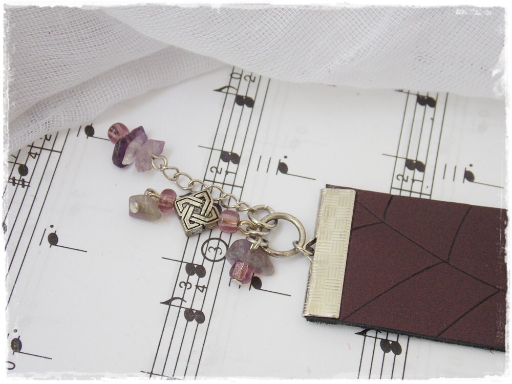 Leder Lederarmband Lila Armband Manschette Pyrographie Natur Armband Elfe - Bild 4 von 13