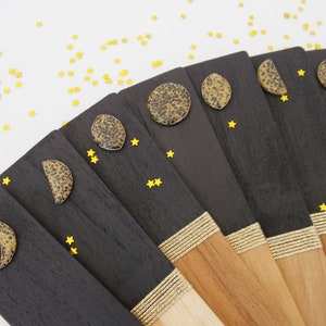 Moon Phases Artistic Bookmark, PERSONALIZED Wooden Bookmark, Full Moon - Crescent Moon Engraved Bookmark