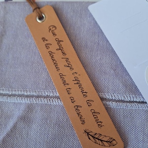 Handmade PERSONALIZED Leather Bookmark, 3rd Anniversary Bookmark - Gift for Readers, Book Lovers, Teachers image 16