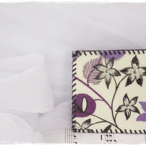 Funda de tarjeta de cuero, billetera de bolsillo delgada, titular de tarjeta de cuero, titular de tarjeta gótica, estuche de tarjeta de visita, funda de dinero de cuero, estuche de flores