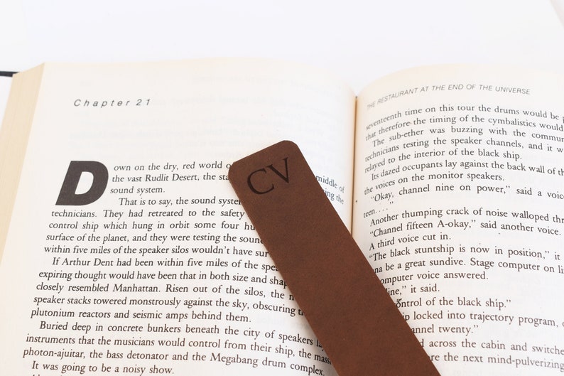 Handmade Personalised Leather Bookmark, 3rd Anniversary Bookmark Gifts For Him Gifts For Her Special Day Personalized Leather image 4