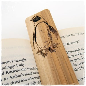 Penguin PERSONALIZED Bookmark, Penguin Spirit Animal Bookmark, Penguin Totem Wooden Bookmark