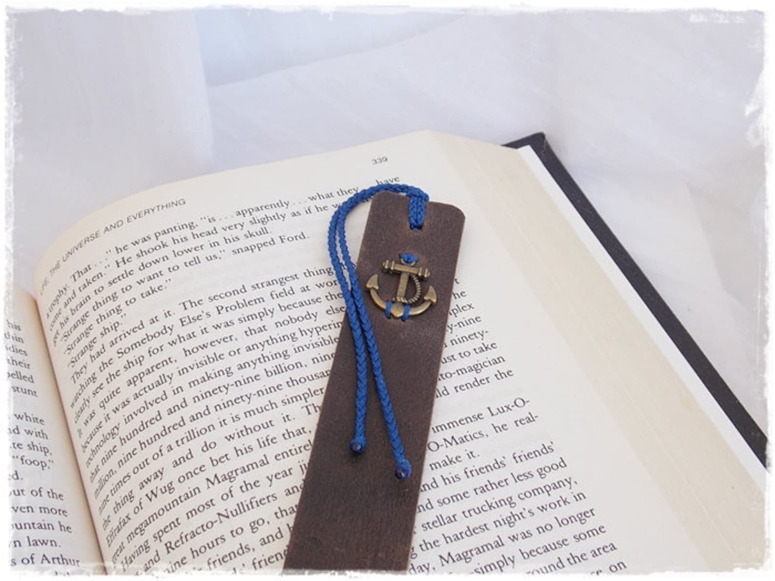 Leather Bookmark Anchor Bookmark Nautical Bookmark Etsy