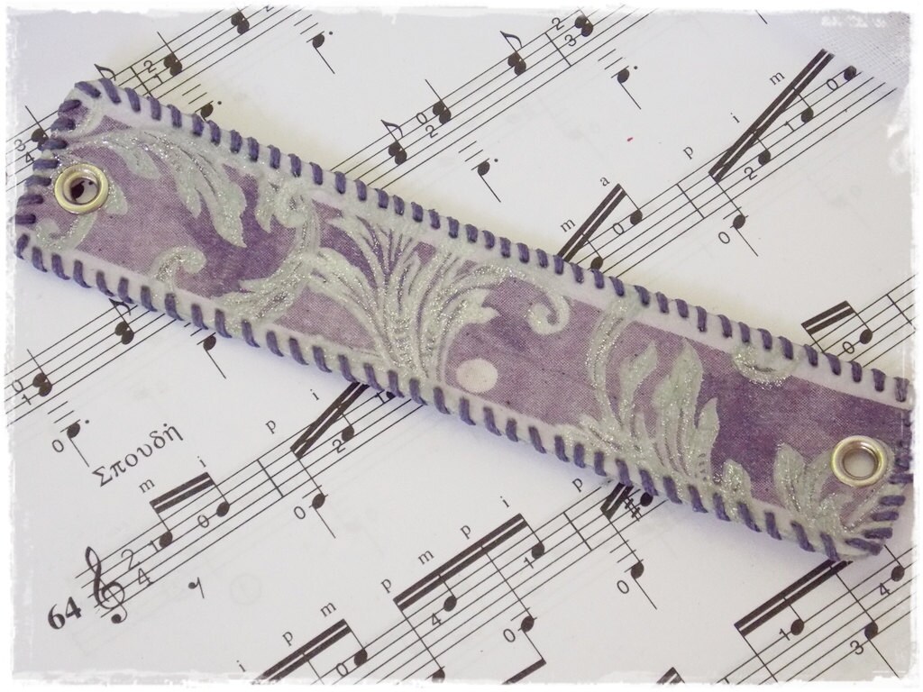 Decoupage Armband Ledermanschette Armband wirbelt Lederarmband 3. Jahrestag - Bild 4 von 9