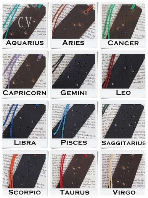 Gemini Leather Keychain Zodiac Constellation Keychain Celestial Keychain - Picture 7 of 17