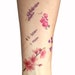 5 Delicate Floral Temporary Tattoos. Fresh Spring Bouquet - Etsy