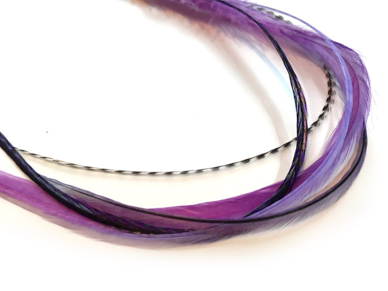 Feather Hair Extension Kit 5 Natural Bonded Wide and Thin Etsy Canada