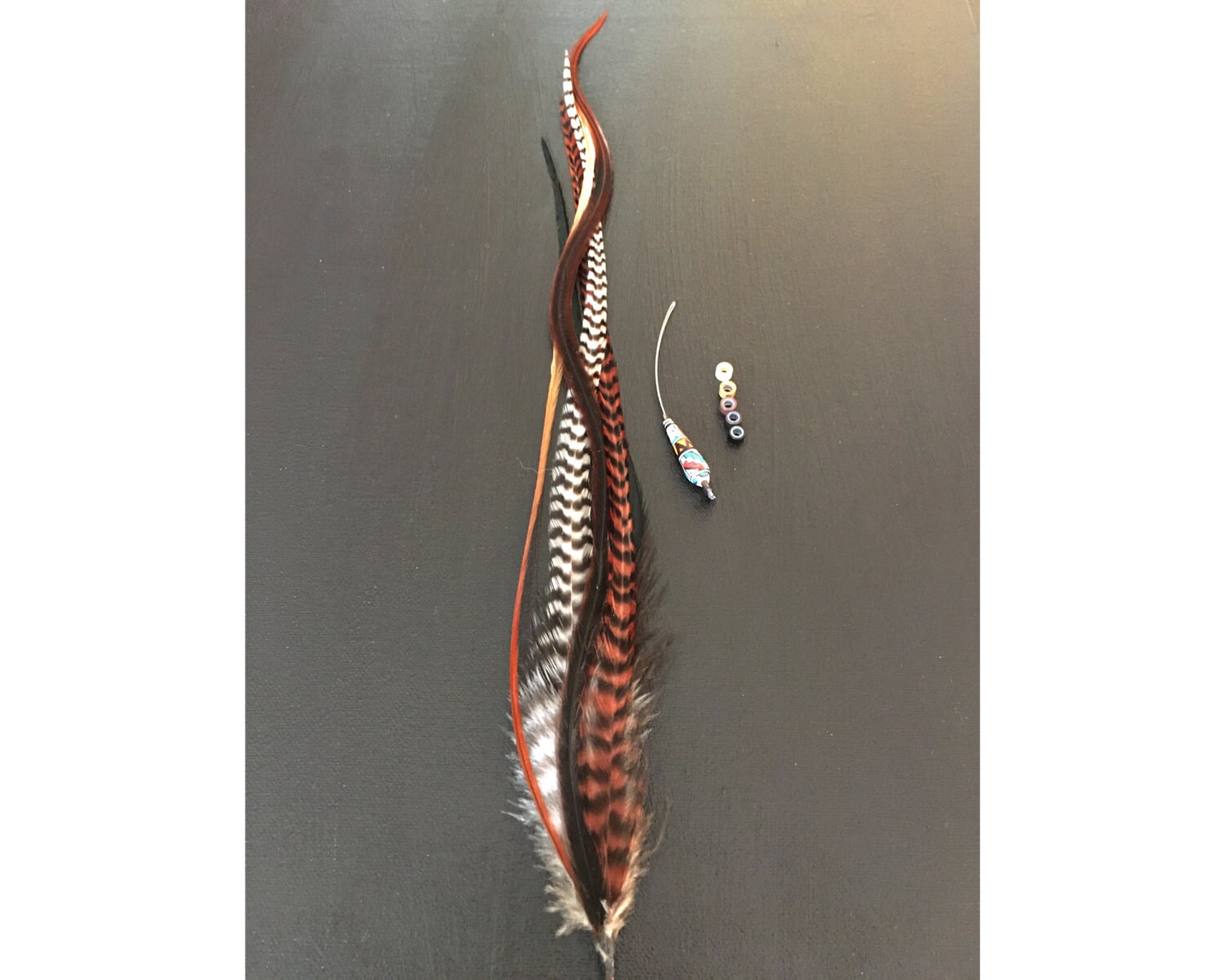 Feather hair extension kit 5 natural bonded fluffy and wide Etsy