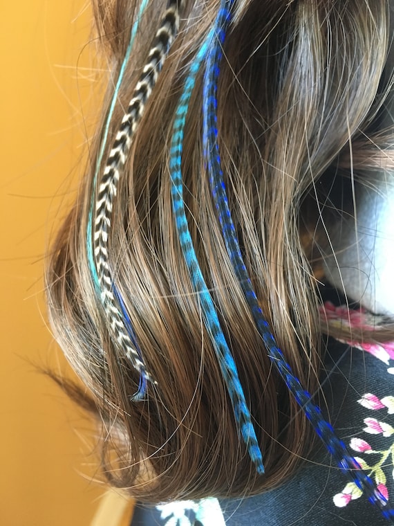 Feather Hair Extension Clip in Blue Turquoise Pale Blue and - Etsy UK Feather Hair Extension Clip in Blue Turquoise Pale Blue and - Etsy UK