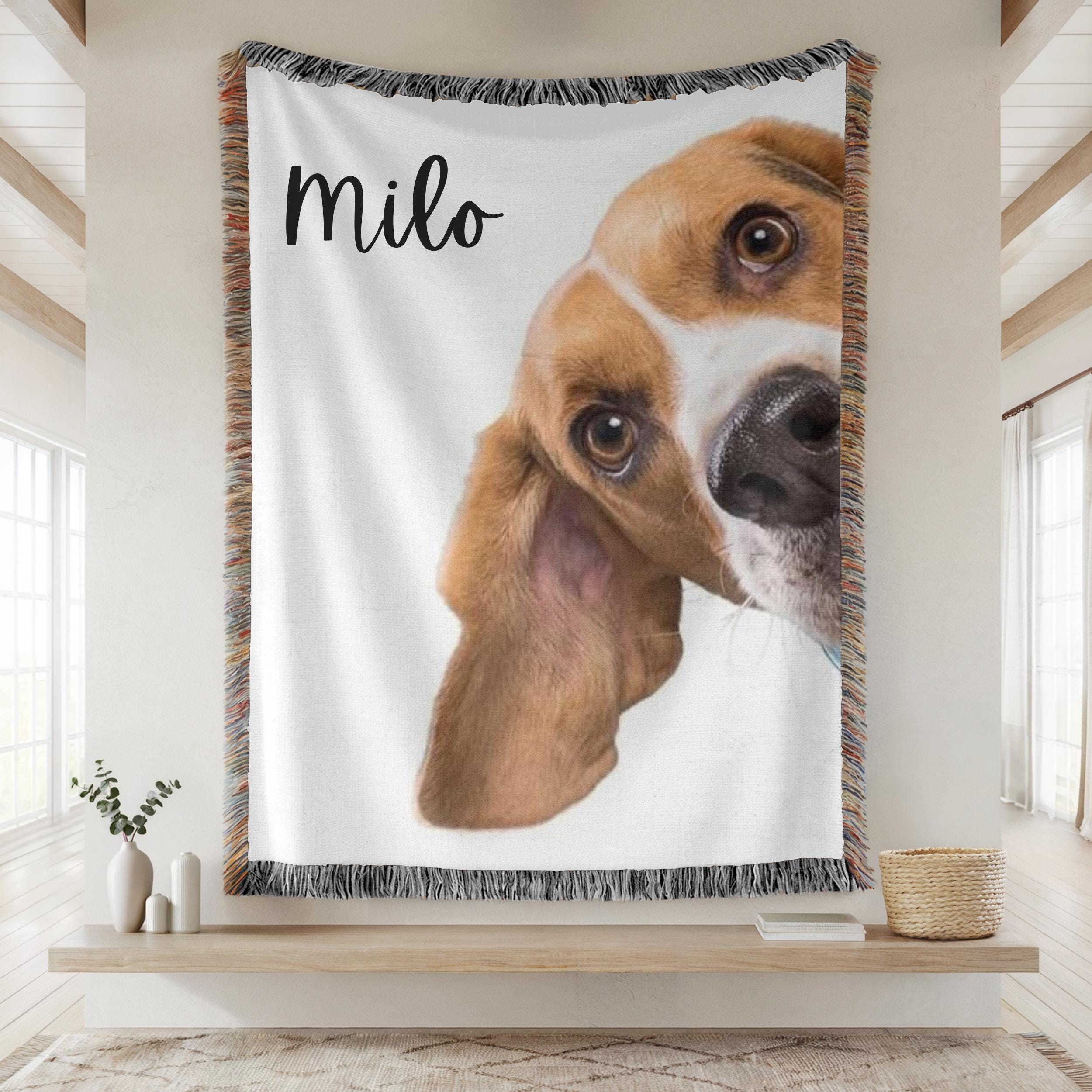 Custom Pet Photo Blanket, Personalized Dog Cat Picture Blanket ...