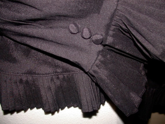 Ireland Vintage Black Ruffled Blouse. Joseph Ribk… - image 4