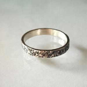 Ring 925 schwarz gehämmert Stapelring Vorsteckring knuckle Damenring Sterling Silbe - Art-Nr.  139