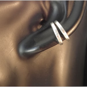 trend Ohrmanschetten Geschenk silber gold rosegold gehämmert Ohrspangen  minimalistische Ohrringe ear cuffs fake piercing - Art-Nr.  208