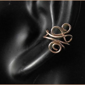 Ohrklemme rosegold Ohrmanschette Ohrspange silber rotgold gold ear cuff Bild 1