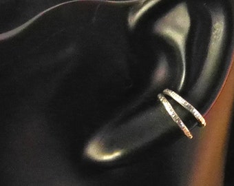 trend Ohrklemmen silber gehämmert Ohrspangen Ohrmanschetten Ohrringe ear cuffs fake piercing Geburtstagsgeschenk für Frauen