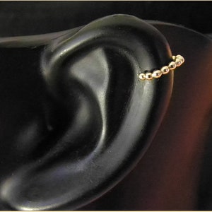 ear cuff beads small gold silver earcuff no piercing earrings tragus gift birthday