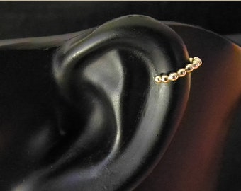 ear cuff beads small gold silver earcuff no piercing earrings tragus gift birthday