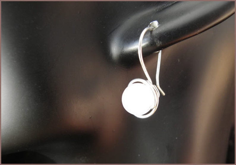Geburtsstein Ohrringe Rosenquarz oder anderem Edelstein, in 925er Sterling Silber oder Goldfill, gelb oder rose Bild 2