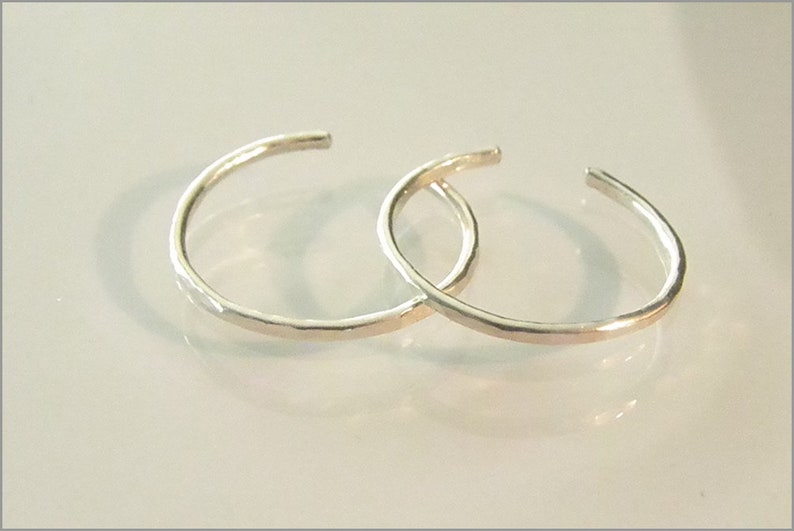 large earcuffs ear cuffs fake piercings pair 925 silver goldfill gift ear clips image 4