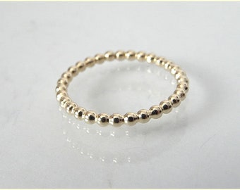 bead ring gold gift sterling silver women 925 gold filled for her engagement ring