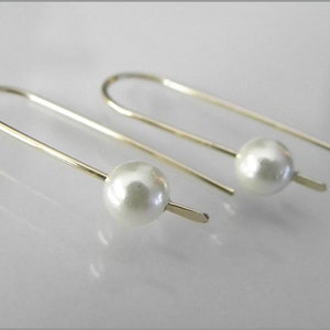 minimalist earrings gold silver rosegold pearl hoops  mother of pearl