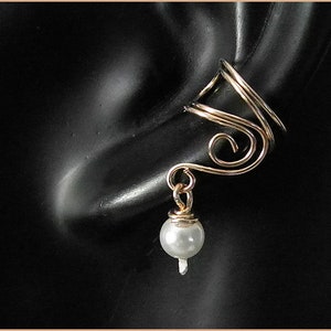 Ohrspangen rosegold gold silber Edelsteine Muschelkernperlen Sterling Silber Goldfill Ohrmanschetten Geburtsstein  für Frauen - Art-Nr.  228