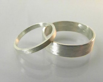 bagues de fiançailles minimalistes bandes de mariage bagues de mariage ensemble argent sterling martelé bagues de créateurs fantaisie uniques des années 90