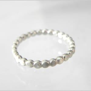 stackingring dots 925 sterling silver gold filled women stackable solitaire gift for her image 1