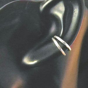 trend Ohrklemmen silber gehämmert Ohrspangen Ohrmanschetten Ohrringe ear cuffs fake piercing Geburtstagsgeschenk für Frauen - Art-Nr.  216