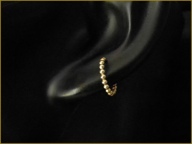 ear cuff beads gold silver earcuff no piercing earrings gift sister girls birthday image 1