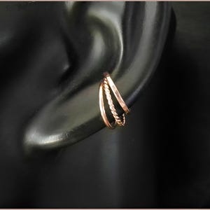 Set van 3 oorclips, verguld zilveren oorclips, nep piercing oorclip - Artikelnr. 215