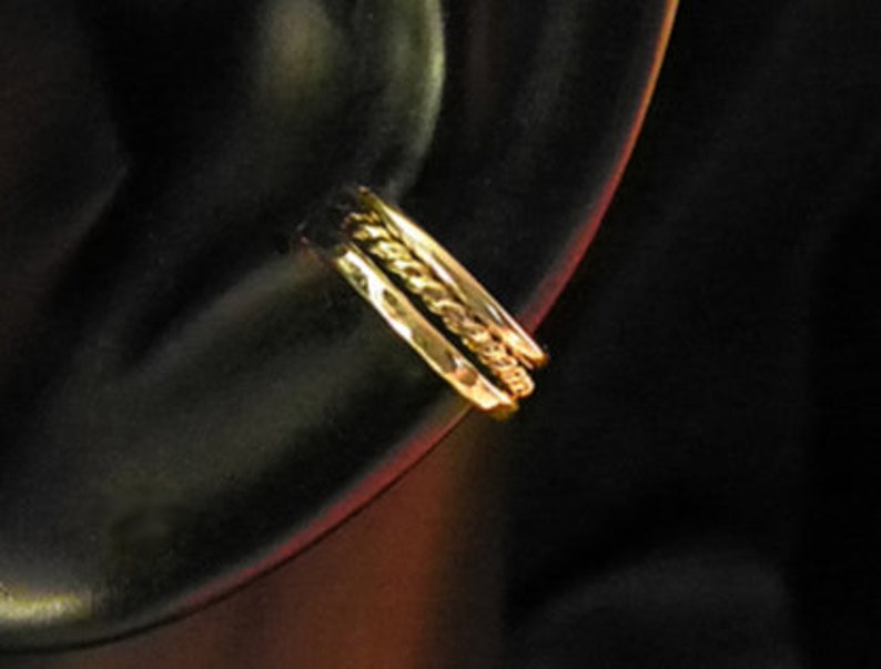earcuffs 3 rings fake piercing gold rosegold silver hoop gift for her birthday imagem 1