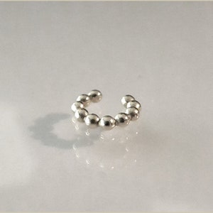 Mini faux piercing oreille clip boule argent or rose or remplir sterling oreille clip boucle d'oreille petit image 2