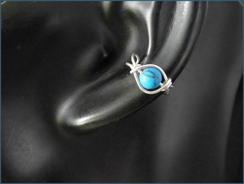 Boucle doreille turquoise 925 argent sterling boucle doreille or rose or pierre de naissance cadeau danniversaire image 1