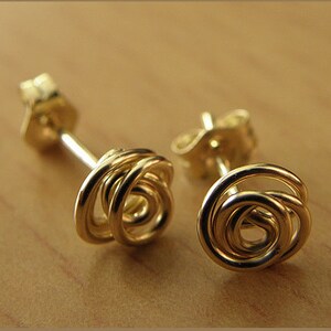 Pendientes de oro rosa oro plata pendientes de mujer plata de ley goldfill años 90 imagen 2