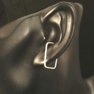 große eckige Ohrmanschetten Paar silber gold fake piercing Ohrklemmen Earcuffs - Art-Nr.  231