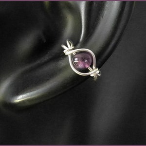 Amethyst Ohrringe Ohrklemme silber gold rosegold 925 Sterling Silber Goldfill Ohrringe Ohrspange Geburtsstein  Mädchen - Art-Nr.  220