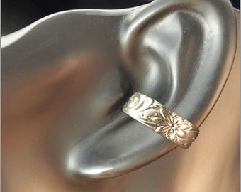 ear cuff sterling silver flower women ear climber