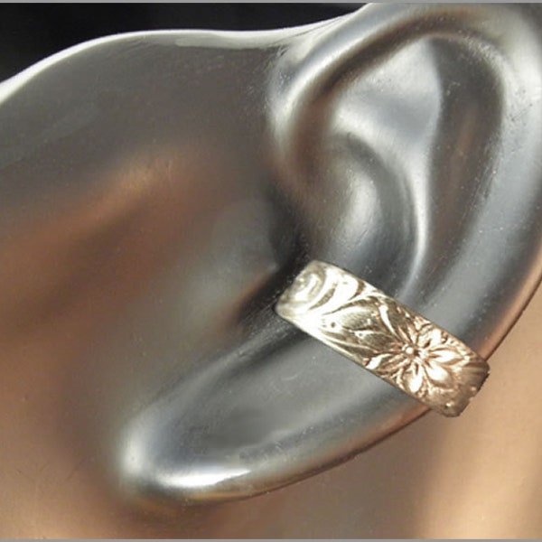 ear cuff sterling silver flower women ear climber