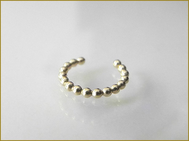 ear cuff beads gold silver earcuff no piercing earrings gift sister girls birthday image 2