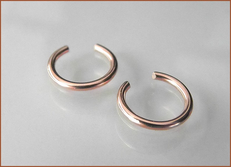 Poignets doreille rose or argent poignets doreille en or ensemble paire faux cadeau de perçage pour son brassard doreille danniversaire or rose image 2